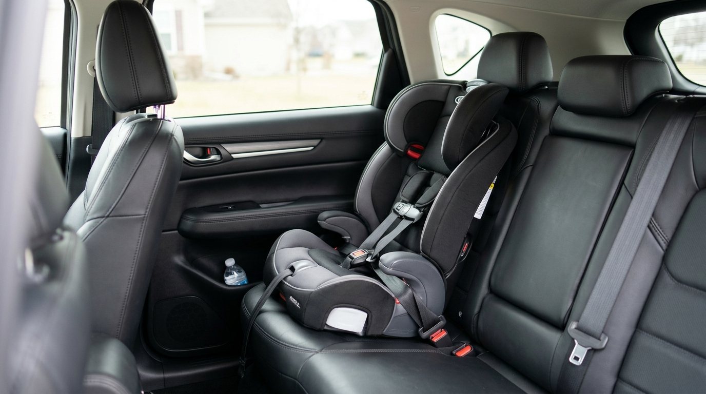 Silla para niños instalada en el asiento trasero